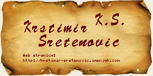 Krstimir Sretenović vizit kartica